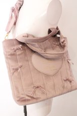 画像1: 【SALE】m petit by misako / NINA'Sコラボベロアリボン2wayバッグ  濃紫 O-25-03-13-1003-LO-BG-YM-ZTK020 (1)