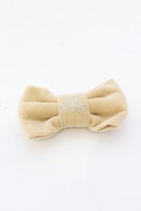 MILK / Mロゴベロアブローチバレッタ  ベージュ O-25-03-13-1053-ML-AC-OW-ZT-K016