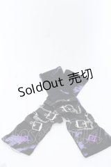 REFLEM / チェーンベルト付きアームカバー  ブラック×パープル O-25-03-13-1054-PU-ZA-OW-ZT-K016