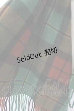 画像2: Jane Marple Dans Le Salon / タータンチェック大判マフラー  グリーン O-25-03-13-1004-JM-ZA-IG-OS