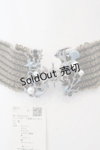 axes femme / マリンモチーフ麻調ゴムベルト  ブラウン O-25-03-13-1012-AX-BL-OW-ZT-K016