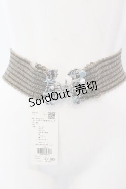 画像2: axes femme / マリンモチーフ麻調ゴムベルト  ブラウン O-25-03-13-1012-AX-BL-OW-ZT-K016