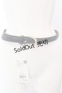 画像1: axes femme / キルティングベルト  クロ O-25-03-13-1016-AX-ZA-OW-OS