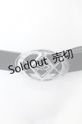 REFLEM / Thorn eyeロゴレザーベルト 2（メンズサイズ） ブラック×シルバー O-25-03-13-1018-PU-ZA-OW-ZT-CL001