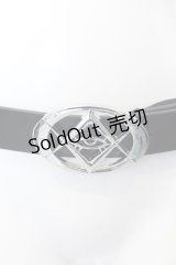 REFLEM / Thorn eyeロゴレザーベルト 2（メンズサイズ） ブラック×シルバー O-25-03-13-1018-PU-ZA-OW-ZT-CL001