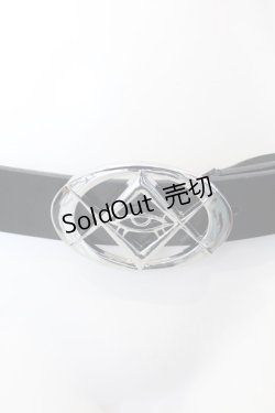 画像1: REFLEM / Thorn eyeロゴレザーベルト 2（メンズサイズ） ブラック×シルバー O-25-03-13-1018-PU-ZA-OW-ZT-CL001