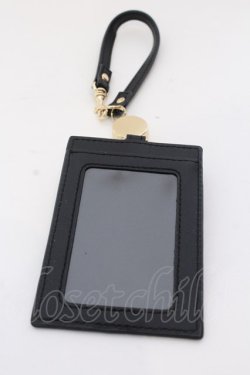 画像2: Maison de FLEUR / リール付きビジューリボンパスケース  クロ O-25-03-13-1030-LO-ZA-OW-ZT394