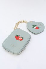 画像1: 【SALE】m petit by misako / AMハートミラー付ポーチ  グリーン O-25-03-13-1032-LO-ZA-OW-ZT394-F003 (1)