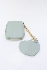 画像2: 【SALE】m petit by misako / AMハートミラー付ポーチ  グリーン O-25-03-13-1032-LO-ZA-OW-ZT394-F003 (2)