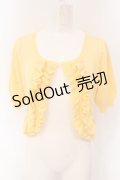 Leur Getter / 透かし編みニットボレロ  イエロー O-25-03-13-009-LU-TO-OW-OS