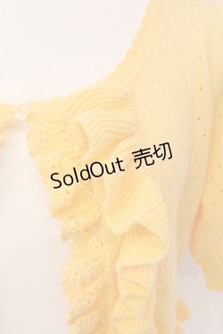 画像2: Leur Getter / 透かし編みニットボレロ  イエロー O-25-03-13-009-LU-TO-OW-OS