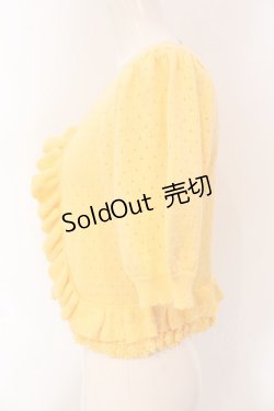 画像3: Leur Getter / 透かし編みニットボレロ  イエロー O-25-03-13-009-LU-TO-OW-OS