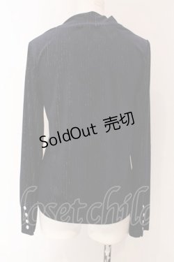 画像3: axes femme / 袖連ボタンラメベロアリブプルオーバー F ネイビー O-25-03-13-011-AX-TO-OW-OS