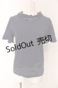 axes femme / 吸水速乾フリルビジュープルオーバー F ネイビー O-25-03-13-014-AX-TO-OW-OS