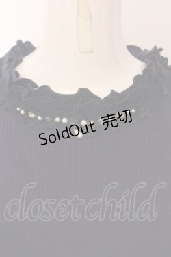 画像2: axes femme / 吸水速乾フリルビジュープルオーバー F ネイビー O-25-03-13-014-AX-TO-OW-OS