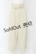axes femme / ダブルベルトパンツ F イエロー O-25-03-13-002-AX-PA-OW-ZT239
