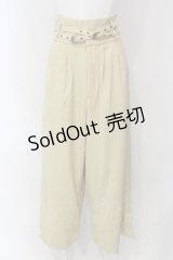 axes femme / ダブルベルトパンツ F イエロー O-25-03-13-002-AX-PA-OW-ZT239