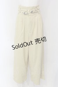 axes femme / ダブルベルトパンツ F イエロー O-25-03-13-002-AX-PA-OW-ZT239