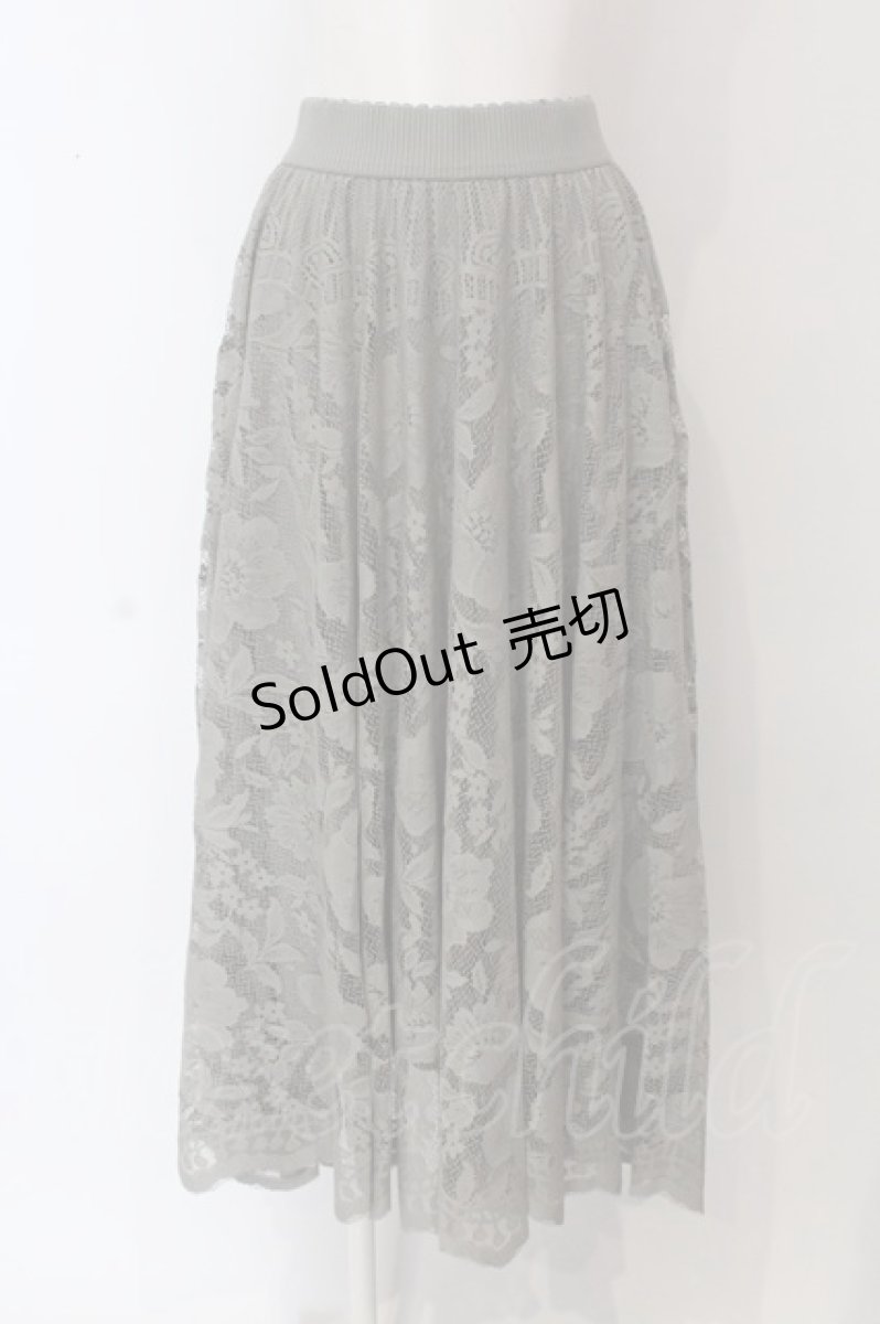 画像1: 【SALE】axes femme / レースサーキュラースカート F カーキ O-25-03-13-016-AX-SK-OW-ZT502 (1)