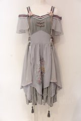 Ozz oneste / 流水羽衣天女ワンピース  グレー O-25-03-13-024-OO-OP-IG-OS