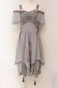 Ozz oneste / 流水羽衣天女ワンピース  グレー O-25-03-13-024-OO-OP-IG-OS
