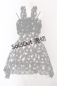 MARBLE / 花柄ホルターワンピース  ブラック O-25-03-17-001-GO-OP-OW-OS
