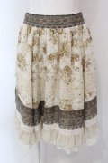 axes femme / スカーフ柄イレヘムスカート M アイボリー O-25-03-17-033-AX-SK-IG-OS