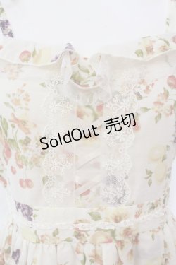 画像2: axes femme / フルーツ柄キャミワンピース M アイボリー O-25-03-17-043-AX-OP-IG-OS