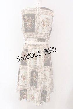 画像2: axes femme / 額縁柄ワンピース M ブラウン O-25-03-17-044-AX-OP-IG-OS
