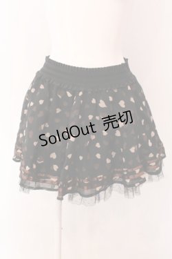 画像1: Tralala / ハートシフォンミニスカート  クロ×ブラウン O-25-03-17-046-LO-SK-IG-OS