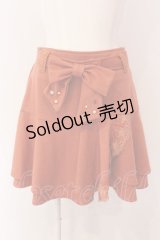 axes femme / リボンベルトラメ混スカート  オレンジ O-25-03-17-049-AX-SK-IG-ZT239