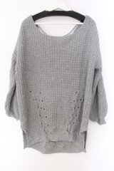 Ank Rouge / オーバーニット  グレー O-25-03-17-060-CA-TO-IG-ZT092