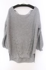 画像1: 【SALE】Ank Rouge / オーバーニット  グレー O-25-03-17-060-CA-TO-IG-ZT092 (1)