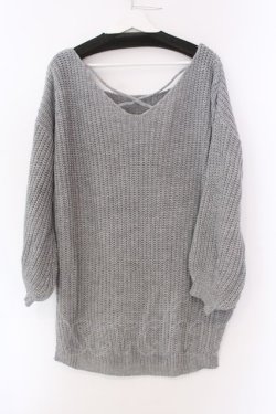 画像2: Ank Rouge / オーバーニット  グレー O-25-03-17-060-CA-TO-IG-ZT092
