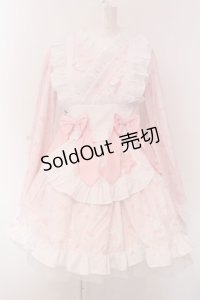 途川少女 / うさぎ柄着物ワンピース M ピンク×シロ O-25-03-17-005-LO-OP-OW-OS