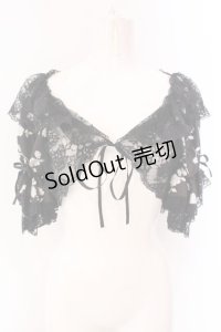 MARBLE / 花柄ボレロ  ブラック×ホワイト O-25-03-17-065-GO-OP-OW-OS