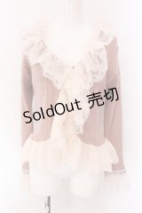 axes femme / レースフリルニットボレロ F ピンク O-25-03-17-067-AX-TO-OW-OS