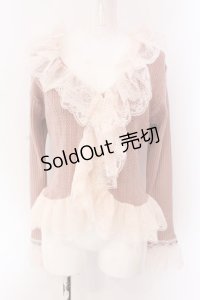 axes femme / レースフリルニットボレロ F ピンク O-25-03-17-067-AX-TO-OW-OS