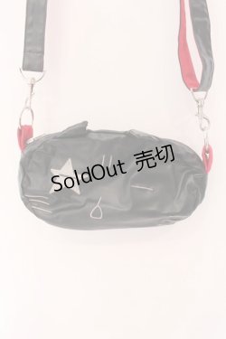 画像1: MINT NeKO / ポールのてかてかショルダーバッグ  ブラック×レッド O-25-03-17-071-HN-BG-IG-OS