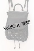 WORLD WIDE LOVE！(Rydia) / スタッズポケット合皮リュック  ブラック O-25-03-17-073-PU-BG-IG-ZT-K021