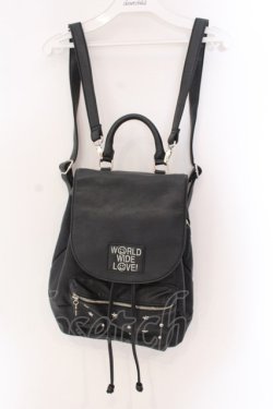 画像2: WORLD WIDE LOVE！(Rydia) / スタッズポケット合皮リュック  ブラック O-25-03-17-073-PU-BG-IG-OS