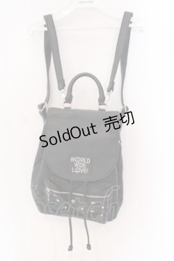 画像2: WORLD WIDE LOVE！(Rydia) / スタッズポケット合皮リュック  ブラック O-25-03-17-073-PU-BG-IG-ZT-K021