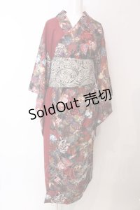 Qutie Frash / 浴衣4点SET  蝶（レッド） O-25-03-17-006-QU-OP-OW-OS