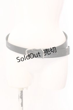 画像1: MILKBOY / レザーベルト  ブラック×シルバープリント O-25-03-17-081-MB-ZA-IG-OS