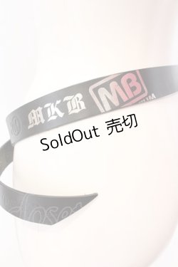 画像2: MILKBOY / レザーベルト  ブラック×シルバープリント O-25-03-17-081-MB-ZA-IG-OS