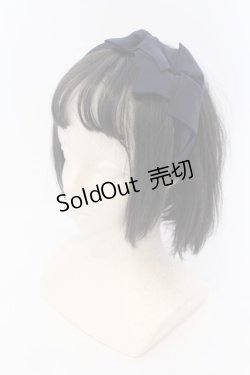 画像1: Jane Marple Dans Le Salon / グログランリボンカチューシャ  ネイビー O-25-03-17-084-JM-AC-IG-OS