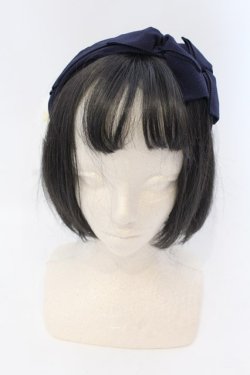 画像2: Jane Marple Dans Le Salon / グログランリボンカチューシャ  ネイビー O-25-03-17-084-JM-AC-IG-OS