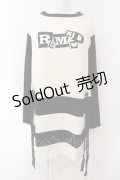 REMAIDEN / 切替ロゴビッグニット F ホワイトｘブラック O-25-03-17-098-PU-TO-YM-OS