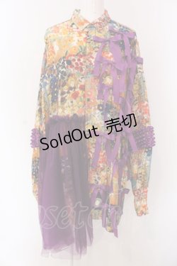 画像1: KIDILL / ×Henry Darger リボンシャツ  マルチカラー O-25-03-17-105-PU-OP-IG-OS