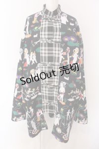 KIDILL / ×Henry Darger　KUNG-FU SHIRT JACKET F ブラック O-25-03-17-106-PU-CO-YM-ZT-C033